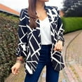 thumbnail image 3 of Women‘s Suit Open Front Cardigan Jacket Daily Commute Office Printed Blazers, 3 of 8