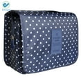 thumbnail image 5 of Deago Portable Makeup Cosmetic Train Case Travel Organizer Mini Artist Hand Bag, Navy, 5 of 6