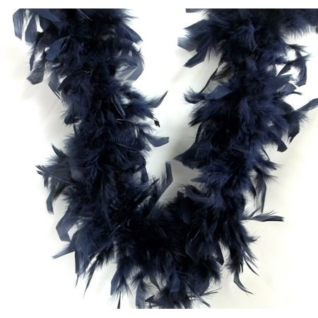 Navy Blue Chandelle Feather Boa 72