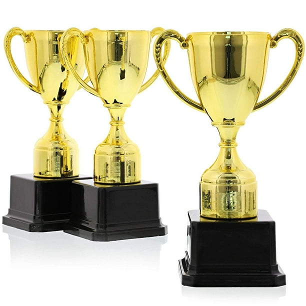 3 Pack 7" Award Trophy Cups for Sports & Competitions Tournaments, 4.25