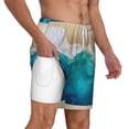 thumbnail image 2 of Sigee Beach Print Mens Swim Trunks with Compression Liner Quick Dry Swim Stretch Beach Shorts with Pockets,S-3XL, 2 of 7