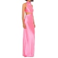 thumbnail image 2 of VISgogo Vestido largo con cuello halter casual para mujer Moda Color sólido Cintura hueca Vendaje Sin espalda Vestido ajustado VISgogo moda, 2 of 5