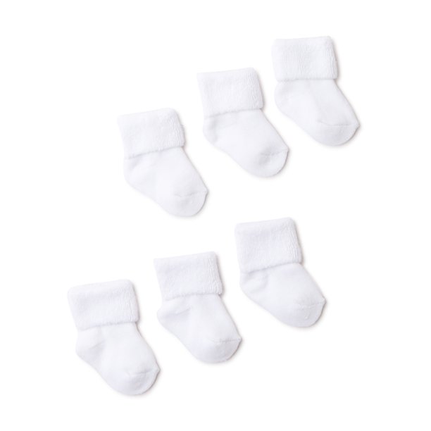 Carter's Child of Mine Baby Boys' & Girls' Folded Cuff Terry Socks