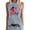 Grey, variant on Grey Women's Gradient Coconut Tree Tank Tops Summer Sleeveless V Neck Button down Shirt, L