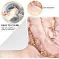 thumbnail image 2 of FREEAMG Gold Pink Marble Texture Dish Drying Mat for Kitchen Counter,Super Quick Absorbent Composite Sponge Dish Drying Pad,Heat Resistant Non-Slip Rack Tableware Mat, 18x24 Inch, 2 of 7