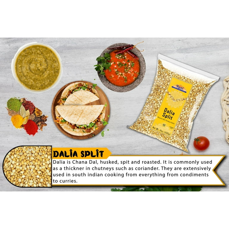 DAL ティナ Rani Daliya Split (Roasted Split Chickpeas Dalia) 400g (14oz
