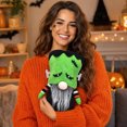 thumbnail image 6 of erdimoy Halloween Gnome Plush Dolls, 3-Piece Set with Pumpkin, Black Cat & Frankenstein Designs, Fall Home Decor, 6 of 6