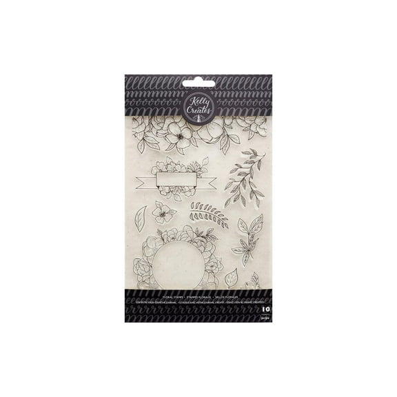 Kelly Creates Acrylic Traceable Stamps-Florals