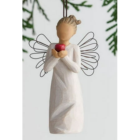 Willow Tree You're The Best Angel Holding Apple Christmas Ornament 27468 (Best Apple Trees For Ohio)