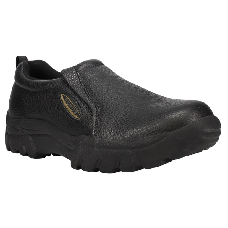 Roper Men\'s Size 10 Performance Black Leather Round Toe Slip On Sport Shoes Roper Mens Performance Sport Slip-On Black Smooth Leather  main image 4