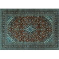thumbnail image 1 of Ahgly Company Indoor Rectangle Persian Light Blue Traditional Area Rugs, 7' x 9', 1 of 4