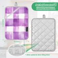 thumbnail image 6 of Yayeee Pot Holders Kitchen Heat Resistant with Pocket 7"x9.8" Cotton Oven Cooking Hot Pads, Purple and White Pattern, 6 of 7