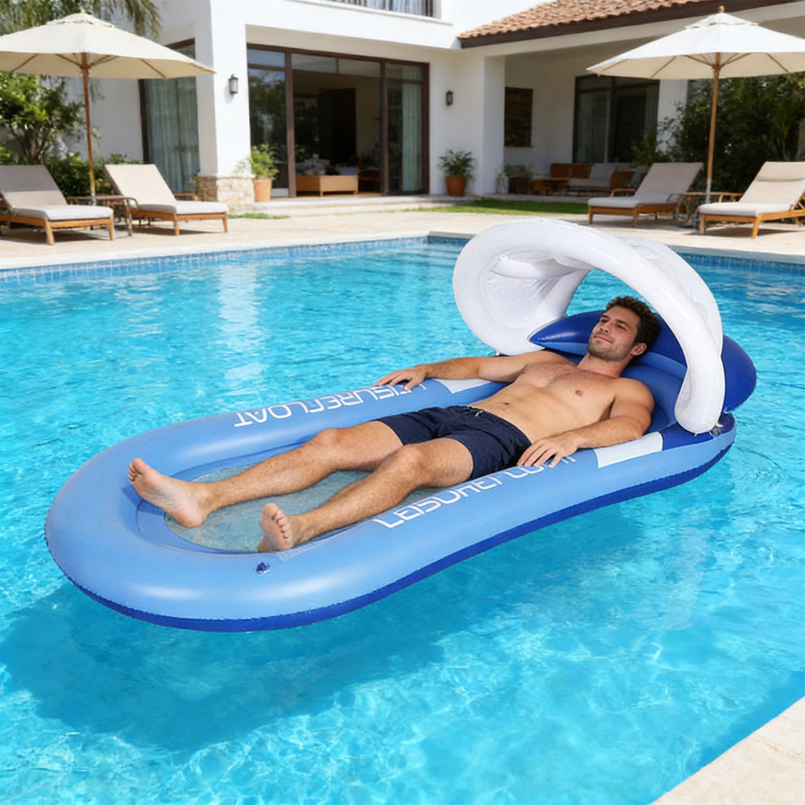 Inflatable Floating Rafts Foldable Mesh Floating Bed Water Toys Portable Floating Bed Water Bed