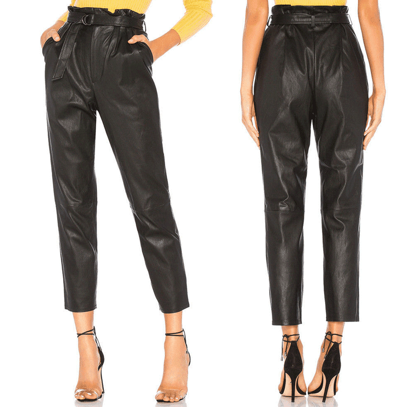 high waist pants with belt