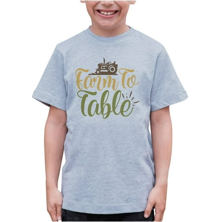 

7 ate 9 Apparel Kids Farm Life Shirts - Farm to Table Grey T-Shirt 4T
