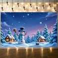 thumbnail image 3 of Winter Wonderland Snowman Banner Holiday Decoration Christmas Theme for Holiday Party Indoor Decoration Outdoor Celebration, 3 of 9