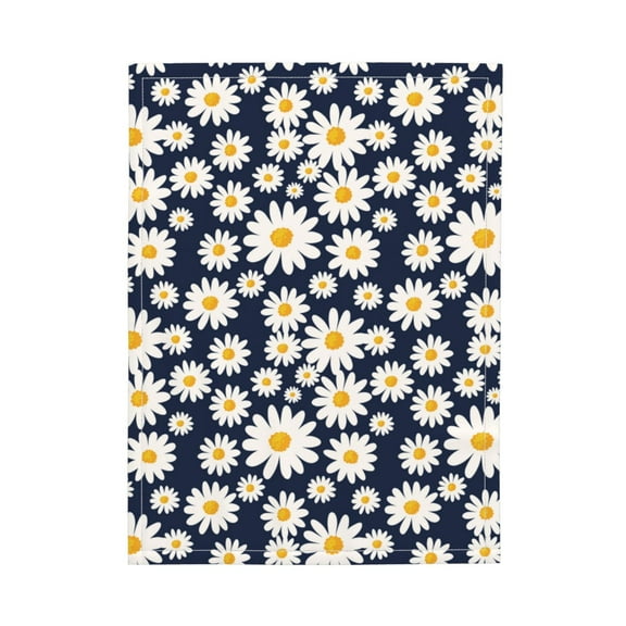 Picia Daisy Floral Pattern Baby Soft Dot Blanket with Silky Satin Backing Baby Gifts for Boys and Girls (30" x 40")