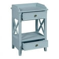 thumbnail image 3 of Home Square Two Drawer X Side Wood End Table in Sky Blue - Set of 2, 3 of 11