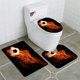 thumbnail image 1 of Juego de alfombras de baño ABPHQTO de 3 piezas balón de fútbol en llamas, 1 of 2