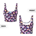 thumbnail image 5 of Lsque Skull colorful mushroom rainbow Printed Women'S Sports Bra, Compression, Moisture Wicking, High-Impact Sports Bra For Women,Supportive sports bra-Medium, 5 of 9