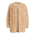 thumbnail image 5 of No Boundaries Juniors' Long Faux Fur Jacket, Size XS-XXXL, 5 of 5
