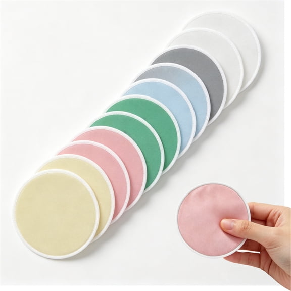 Bamboo Nursing Pads (14 Pack),Scheam Organic Bamboo Nursing Breast Pads,4.7 inch Option - Washable & Reusable Nursing Pads (Gentle, Large, Daytime Use)