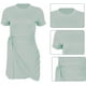 thumbnail image 4 of Vestido ceñido al cuerpo con cuello redondo para mujer, vestido de camiseta de manga corta con lazo en la cintura, minivestido informal de verano 2022 S-XXL Fokelyi WRLF-106-3, 4 of 7