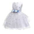 thumbnail image 2 of Utlike Girls Dresses 2-10Y Kid Children Sleeveless Floral Embroidered Tulle Ball Gown Princess Prom Dress Outfits Clothes Elegant Sundress For Sweet Girls Size 2 Years-3 Years, 2 of 8