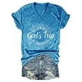 thumbnail image 2 of T Shirts For Women Womens Tops Trip Cheaper Than Letter Printed V Neck T Shirt, 2 of 5