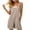 *Khaki, variant on Women's Sleeveless U-Neck Jumpsuit, Casual Loose Breathable Short Playsuit For Women, Ladies' Comfy Summer Tank Romper with Pocket,Red,S-2XL