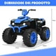 thumbnail image 5 of Costway Cuatriciclo Eléctrico ATV para Niños Coche Montable de Batería Marcha Adelante Atrás Velocidad Alta Baja con Música Luces LED Azul, 5 of 9