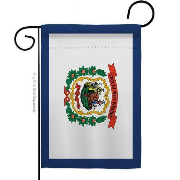 G142549-BO 13 x 18.5 in. West Virginia American State Garden Flag with Double-Sided Horizontal House Decoration Banner Yard Gift