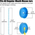 thumbnail image 2 of Innovative Airtight Sealing System, Regular Mouth Colored Plastic Mason Jar Lids with Silicone Rings, Ensure Leakproof and Rust-proof Storage, Ideal for Ball, Kerr, and More (24PCS), 2 of 8