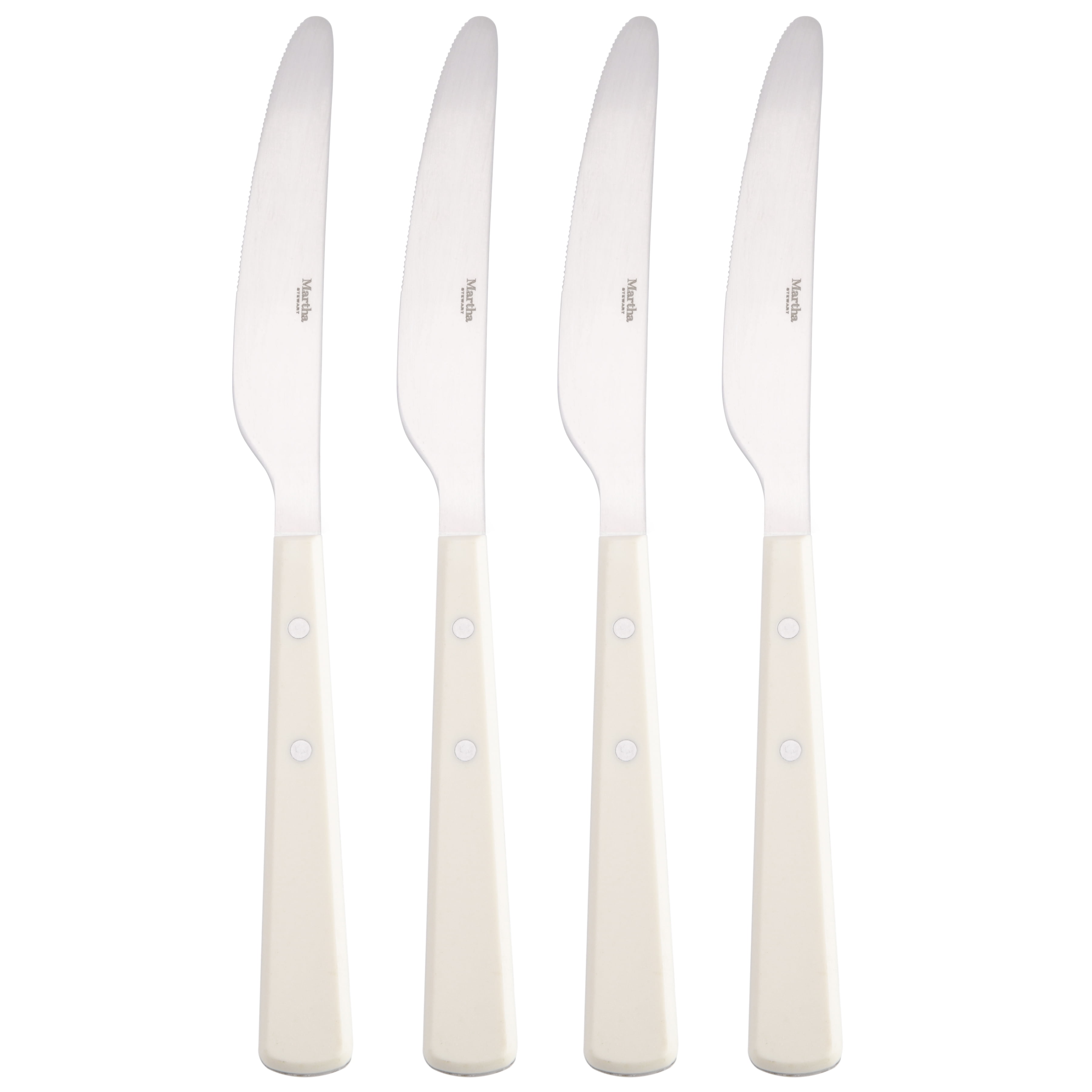 Martha Stewart Everyday Steffi Burg 16-Piece Linen Stainless Steel Flatware Set
