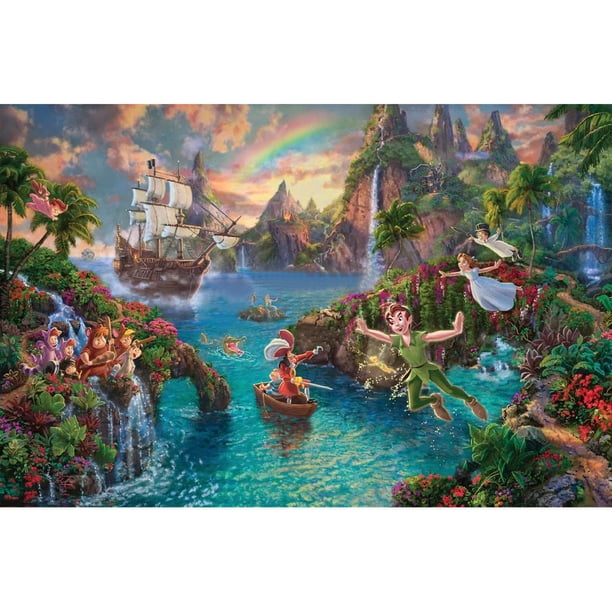 Sz2486 Lleno Diamantes Disney Dream Peter Pan's Neverland Película Y Serie Televisión Diamante Resina 50*30CM