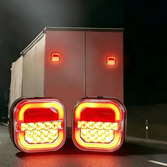 HIBIBUD 2026 New 2Pcs Magnetic Wireless Tail Lights for Trailer,Wireless Trailer Lights Kit,Rechargeable Magnetic Led Trailers Light,For Truck,Rv,Camper,Boat