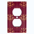 thumbnail image 2 of Metal Light Switch Plate Cover Elegant Burgundy Chandelier Damask DAM079, 2 of 13