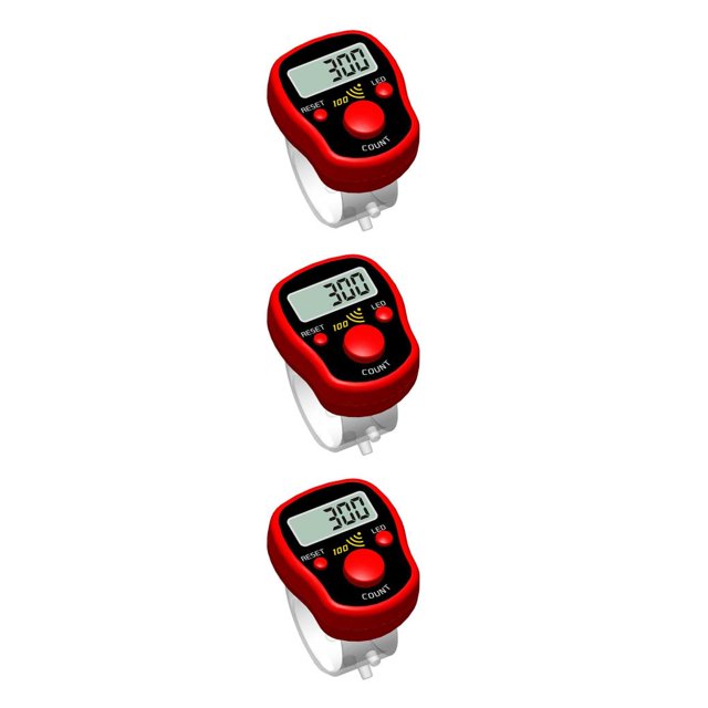 bedienty Finger Counter Handheld Tally Counters with Sensitive Buttons Finger Ring Golf Digit Stitch Marker Save Power Type 2 3Set