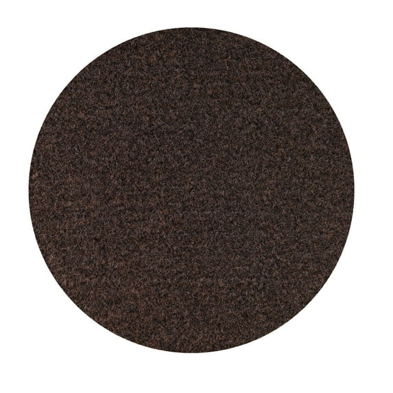 Galaxy way solid color area rugs with Rubber Marine Backing for Patio, Porch, Deck, Boat, Basement or Garage with Premium Bound Polyester Edges Chocolate 3' Round