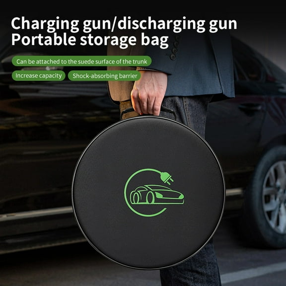 1PC EV Charger Cable Organizer Bag.Storage & Organizer for Cords, Hoses, Electric Car Charger Case.Portable Storage Bag for Electric Vehicle Charging Accessories