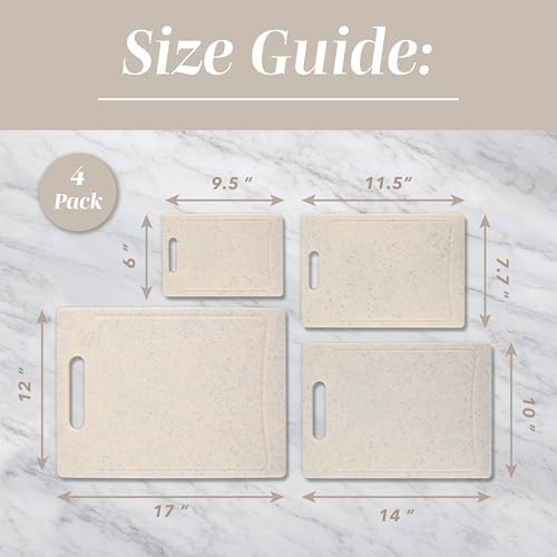 Cook With Color Cutting Boards, Set of 4, White photo 6