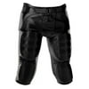 Youth Football Pant with Pads in Dazzle Polyester Cloth (Extra Small/Black)