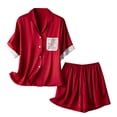 thumbnail image 1 of Conjuntos de pijamas de dos piezas para el hogar de servicio doméstico de dos piezas con pantalones cortos de manga corta sexys para mujer Fridja fhjkhfk457239, 1 of 4