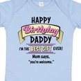 thumbnail image 4 of Inktastic Happy Birthday, Daddy Best Ever in Pink Boys or Girls Baby Bodysuit, 4 of 5
