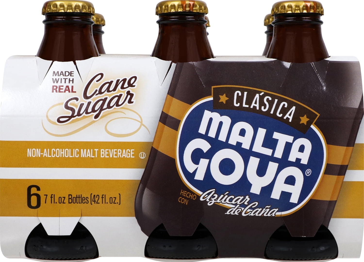 Goya Malta Clasica Cane Sugar Drink, 6pk, 7 oz Bottles