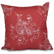 Simply Daisy 16" x 16" Morning Birds Floral Outdoor Pillow