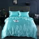 thumbnail image 2 of Juego de cama de seda Mulberry turquesa, 2 of 9