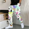 thumbnail image 2 of YDLCAFD Men Pants Jeans Boot Cut Men'S Drawstring Casual Pants Loose Comfortable Trendy Printed Pants, 2 of 3