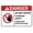 Warning Sign 3, variant on Danger Do Not Enter Restricted Area Sign - 8"x12" Aluminum Metal Sign, Weather Resistant Weatherproof for Indoor Outdoor