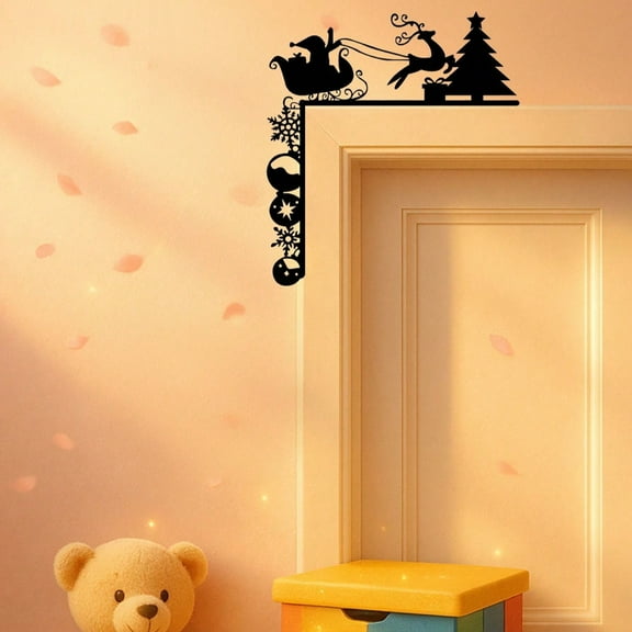 Elevate Your Holiday Decor with Sleigh Wall Decals — Elegant & Festive Art for Door Corners, Picture Frames, and Seasonal Wall Stickers! Perfect for Christmas Home Décor